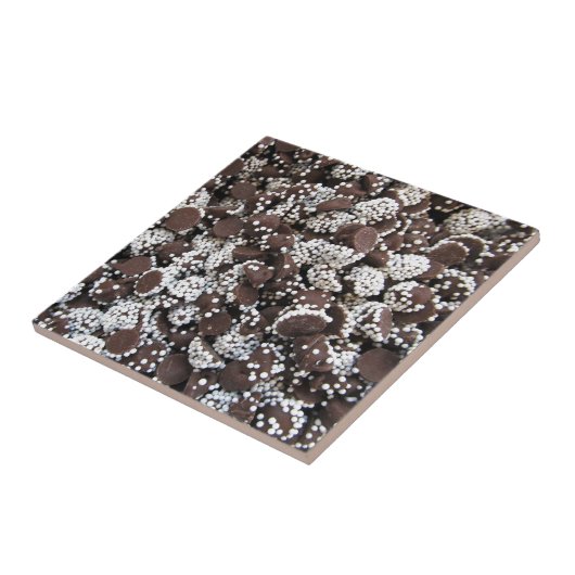Eenvoudig chocolade Snoep Tegeltje (Zijkant)