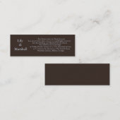 Eenvoudig Chocolate Wedding Invite Mini Visitekaartje (Voorkant / Achterkant)