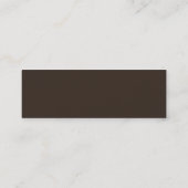 Eenvoudig Chocolate Wedding Invite Mini Visitekaartje (Achterkant)