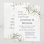 Eenvoudig Christelijk huwelijk van de Tropische Pa Kaart (Voorkant / Achterkant)