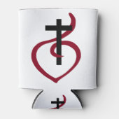 Eenvoudig Christelijk kruisje Blikjeskoeler (Voorkant)