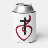 Eenvoudig Christelijk kruisje Blikjeskoeler (Blikje Achterkant)