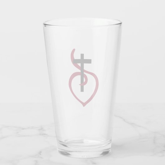 Eenvoudig Christelijk kruisje Glas (Achterkant)