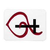 Eenvoudig Christelijk kruisje Magneet (Horizontaal)