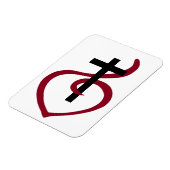 Eenvoudig Christelijk kruisje Magneet (Linkerzijde)