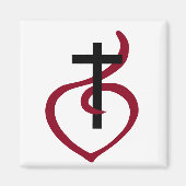 Eenvoudig Christelijk kruisje Magneet (Voorkant)