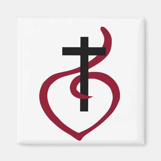 Eenvoudig Christelijk kruisje Magneet (Voorkant)