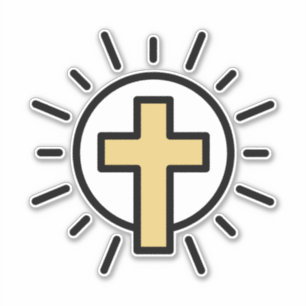 Eenvoudig Christelijk kruisje Sticker