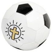 Eenvoudig Christelijk kruisje Voetbal (Drie kwart)