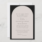 Eenvoudig Christelijk zwart-wit en tan geometrisch Kaart (Voorkant)