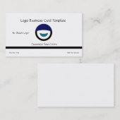 Eenvoudig cirkeloppervlak en halve maan - cirkelvo visitekaartje (Voorkant / Achterkant)