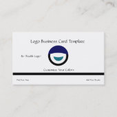 Eenvoudig cirkeloppervlak en halve maan - cirkelvo visitekaartje (Voorkant)