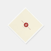 Eenvoudig cirkelrood dubbel geluk Chinees huwelijk Servetten (Hoek)