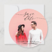 Eenvoudig Cisco Script Weddenschap Save the Date P Kaart (Voorkant)