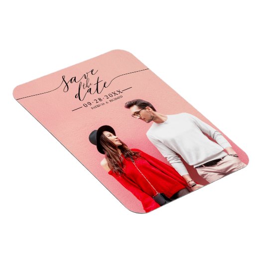 Eenvoudig Cisco Script Weddenschap Save the Date P Magneet (Rechterzijde)