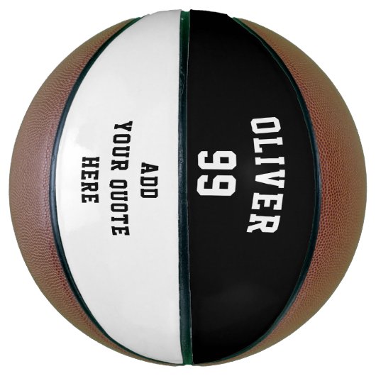 Eenvoudig citaat van het Aantal van het Zwart-witt Basketbal (Verticaal)