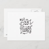 Eenvoudig citaat voor zwarte & witte handtekeninge briefkaart (Voorkant / Achterkant)