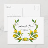 Eenvoudig citroen Vrijgezellenfeest Dank u Briefka Briefkaart (Voorkant / Achterkant)