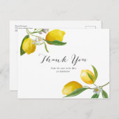 Eenvoudig citroen Vrijgezellenfeest Dank u Briefkaart (Voorkant / Achterkant)