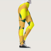 Eenvoudig citroenpatroon, oranje achtergrond. leggings (Rechts)