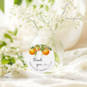 Eenvoudig citrus Sinaasappel Baby shower Bedankjes Labels