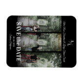 Eenvoudig Classic 3 Foto's Collage Engaged Couple Magneet (Horizontaal)