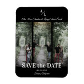 Eenvoudig Classic 3 Foto's Collage Engaged Couple Magneet (Verticaal)