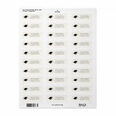 Eenvoudig Classic Black Afstuderen Retouradres Etiket (Full Sheet)