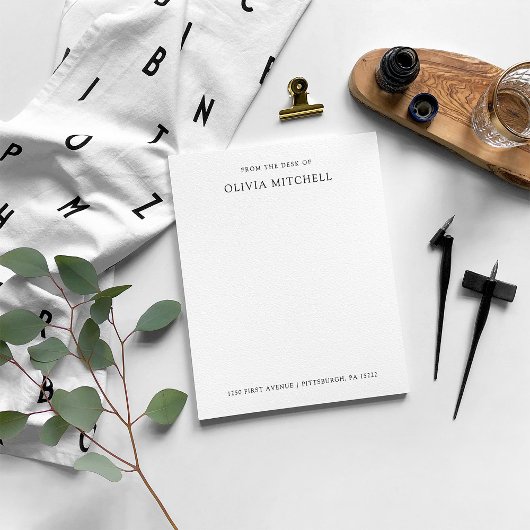 Eenvoudig Classic Black en White | Tekst Notitieblok