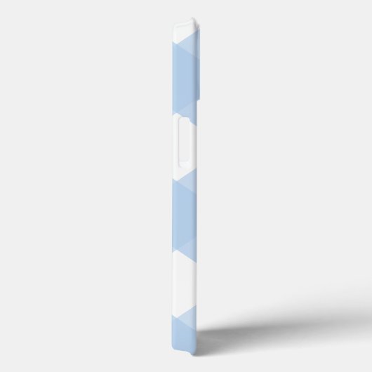 Eenvoudig  Classic Blauw Gingham Goud Monogram Case-Mate iPhone Case (Achterkant / Rechts)