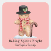 Eenvoudig Classic Christmas Holiday Baking Label (Voorkant)
