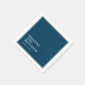 Eenvoudig Classic Dubbel Lijst in Navy Blauw en Wi Servet (Hoek)