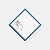 Eenvoudig Classic Dubbel Lijst in Navy Blue Servet (Hoek)