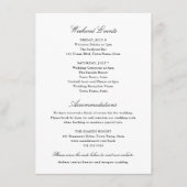 Eenvoudig Classic Elegant Zwart Wit Weekend Hotel Informatiekaartje (Voorkant)