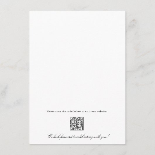 Eenvoudig Classic Elegant Zwart Wit Weekend Hotel Informatiekaartje (Achterkant)