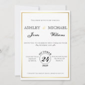 Eenvoudig Classic en Elegant Cordial Kaart (Voorkant)