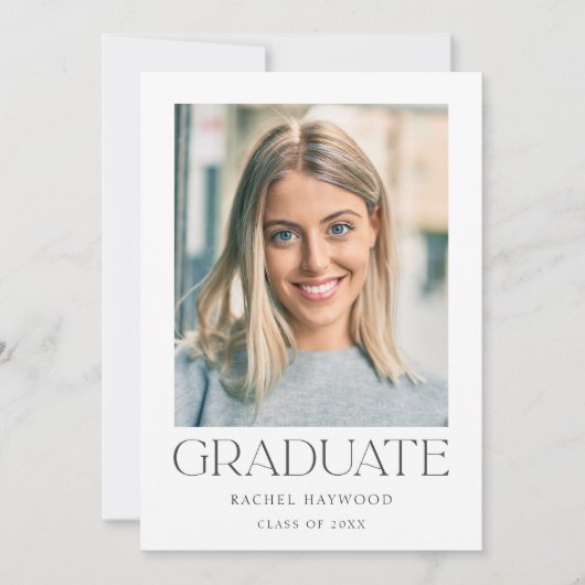 Eenvoudig Classic High School Afstuderen Aankondiging (Voorkant)