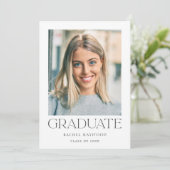 Eenvoudig Classic High School Afstuderen Aankondiging (Staand voorkant)