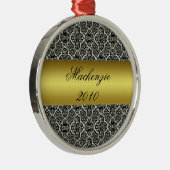 Eenvoudig Classic Holiday Damask Ornament (Rechts)