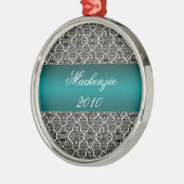 Eenvoudig Classic Holiday Damask Ornament (Links)