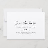 Eenvoudig Classic Kraft Horizontal Wedding Save The Date (Voorkant)