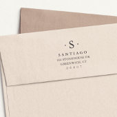 Eenvoudig Classic Monogram Return Address Zelfinktende Stempel