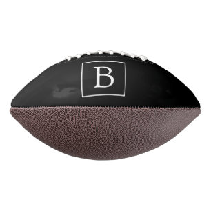 Eenvoudig Classic Monogram Zwarte tekst met witt American Football