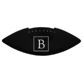 Eenvoudig Classic Monogram | Zwarte tekst met witt American Football (Paneel)