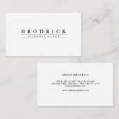 Eenvoudig Classic Professional White Visitekaartje (Voorkant / Achterkant)