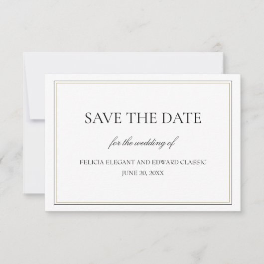 Eenvoudig Classic sparen de kaart van de Aankondig (Voorkant)