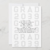 Eenvoudig Classic Sport Afstudeerder Foto Senior A Aankondiging (Achterkant)