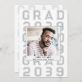 Eenvoudig Classic Sport Afstudeerder Foto Senior A Aankondiging (Voorkant / Achterkant)