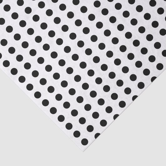 Eenvoudig Classic Zwart Polka Dots tissuepapier (Detail)