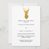 Eenvoudig Classy Gold Antler Moderne repetitie Kaart (Voorkant)